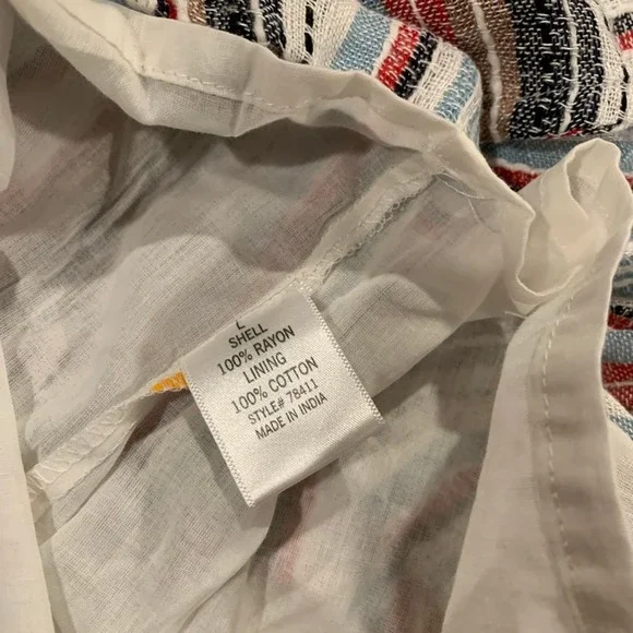 Francesca’s Paper-bag Stripped Shorts Size L - Picture 8 of 8